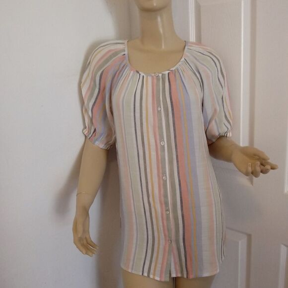 NEW Como Vintage Stopped Short Sleeve Top - Picture 2 of 6